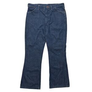 VTG 70's Maverick Bell Bottom Flare Jeans Dark Wash Blue 36 x 30